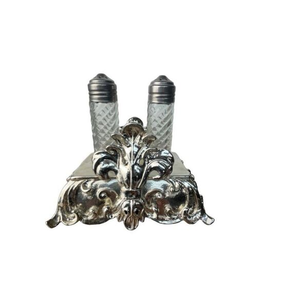 Arthur Court salt and pepper shakers set and stand - Picture 14 of 16